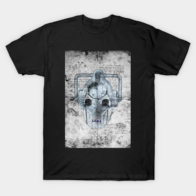 Cyberhead white T-Shirt by ZuleYang22